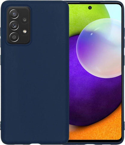 Forterra Samsung A52 Hoesje Siliconen Backcover Lichtgewicht - Donkerblauw