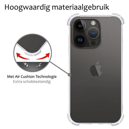Forterra iPhone 15 Pro Max Hoesje Shockproof Backcover Siliconen - Transparant