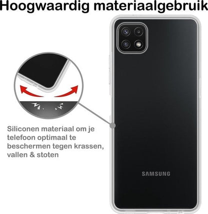 Forterra Samsung A22 5G Hoesje Siliconen Backcover Lichtgewicht - Transparant