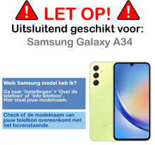 Forterra Samsung A34 Hoesje met Koord Backcover Shockproof - Transparant