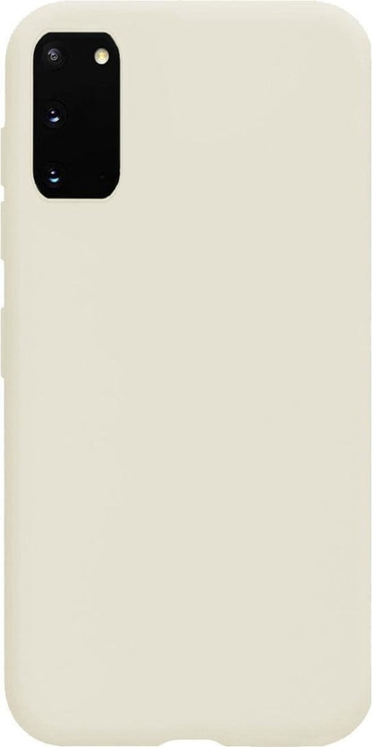 Forterra Samsung S20 Hoesje Siliconen Backcover Lichtgewicht - Wit