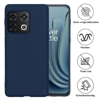 Forterra OnePlus 10 Pro Hoesje Siliconen Backcover Lichtgewicht - Donkerblauw