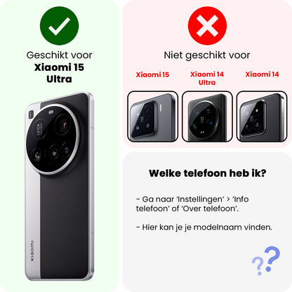 Forterra Xiaomi 15 Ultra Hoesje Siliconen Backcover Lichtgewicht - Zwart