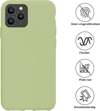 Forterra iPhone 11 Pro Max Hoesje Siliconen Backcover Lichtgewicht - Groen