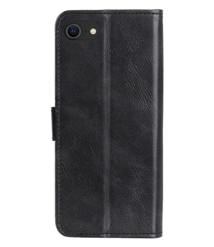 Forterra iPhone SE 2022 Hoesje Bookcase Cover met Kaarthouder - Zwart