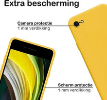 Forterra iPhone SE 2020 Hoesje Siliconen Backcover Lichtgewicht - Geel
