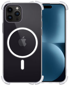 Forterra iPhone 15 Pro Hoesje Geschikt voor Magsafe Backcover Shockproof - Transparant