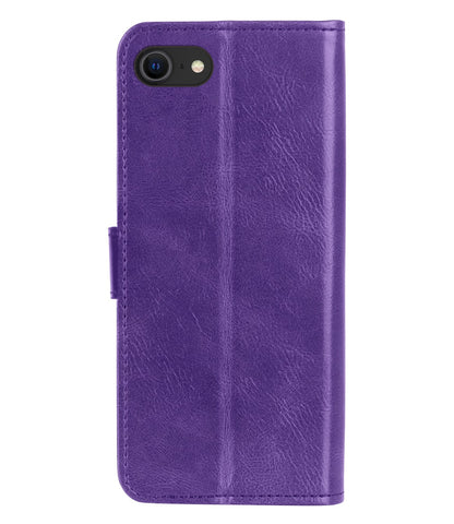 Forterra iPhone SE 2022 Hoesje Bookcase Cover met Kaarthouder - Paars
