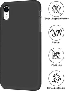 Forterra iPhone XR Hoesje Siliconen Backcover Lichtgewicht - Zwart