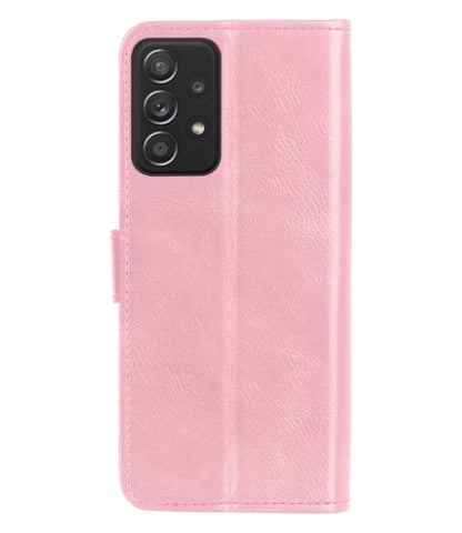 Forterra Samsung A23 Hoesje Bookcase Cover met Kaarthouder - Lichtroze