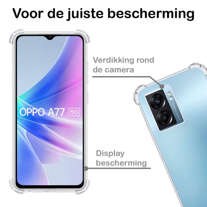Forterra OPPO A77 Hoesje Shockproof Backcover Siliconen - Transparant