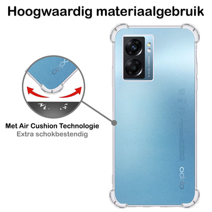 Forterra OPPO A77 Hoesje Shockproof Backcover Siliconen - Transparant