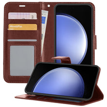 Forterra Samsung S23 FE Hoesje Bookcase Cover met Kaarthouder - Bruin