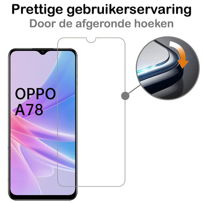Forterra OPPO A78 5G Screenprotector Gehard Glas - Anti-kras