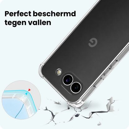 Forterra Google Pixel 9a Hoesje met Koord Backcover Shockproof - Transparant