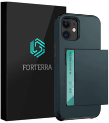 Forterra iPhone 11 Hoesje Kaarthouder Hard Case Shockproof - Donkerblauw