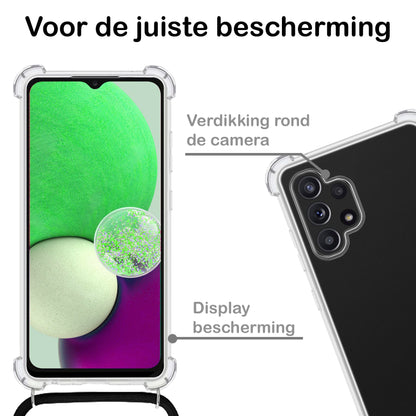 Forterra Samsung A32 5G Hoesje met Koord Backcover Shockproof - Transparant