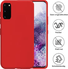 Forterra Samsung S20 Hoesje Siliconen Backcover Lichtgewicht - Rood