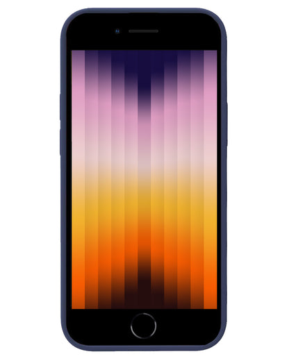 Forterra iPhone SE 2022 Hoesje Siliconen Backcover Lichtgewicht - Donkerblauw