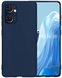 Forterra OPPO Find X5 Lite Hoesje Siliconen Backcover Lichtgewicht - Donkerblauw