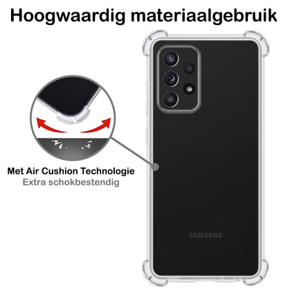 Forterra Samsung A23 Hoesje Shockproof Backcover Siliconen - Transparant