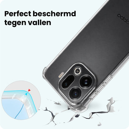 Forterra OPPO Find X9 Pro Hoesje Shockproof Backcover Siliconen - Transparant