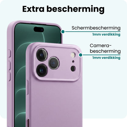 Forterra iPhone 18 Pro Max Hoesje Siliconen Backcover Lichtgewicht - Lila