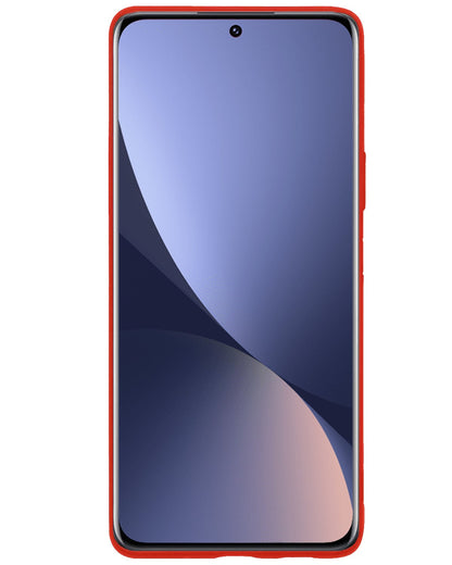 Forterra Xiaomi 12 Hoesje Siliconen Backcover Lichtgewicht - Rood