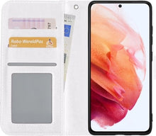 Forterra Samsung S21 Plus Hoesje Bookcase Cover met Kaarthouder - Wit
