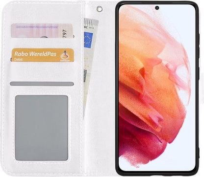 Forterra Samsung S21 Plus Hoesje Bookcase Cover met Kaarthouder - Wit