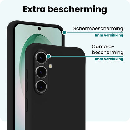 Forterra Samsung S26 Hoesje Siliconen Backcover Lichtgewicht - Zwart