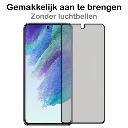 Forterra Samsung S21 FE Screenprotector Gehard Glas - Privacy