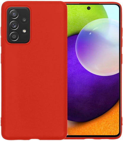 Forterra Samsung A52 Hoesje Siliconen Backcover Lichtgewicht - Rood