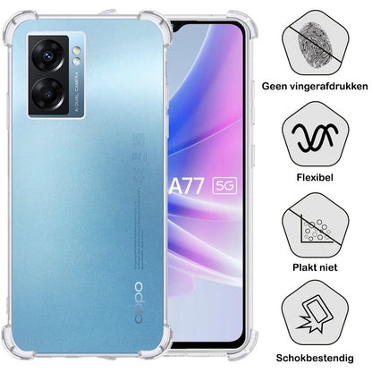 Forterra OPPO A77 Hoesje Shockproof Backcover Siliconen - Transparant