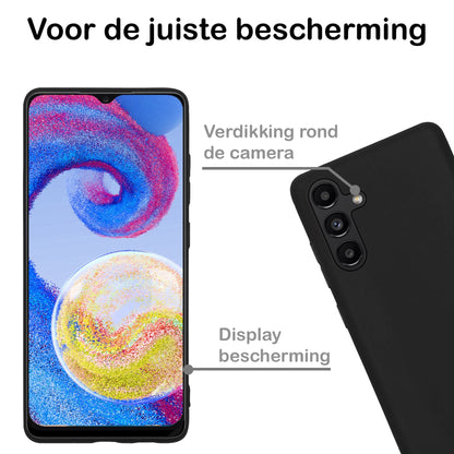 Forterra Samsung A04s Hoesje Siliconen Backcover Lichtgewicht - Zwart