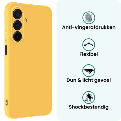 Forterra Samsung A17 Hoesje Siliconen Backcover Lichtgewicht - Geel