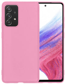 Forterra Samsung A53 Hoesje Siliconen Backcover Lichtgewicht - Lichtroze