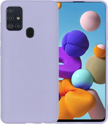 Forterra Samsung A21s Hoesje Siliconen Backcover Lichtgewicht - Lila