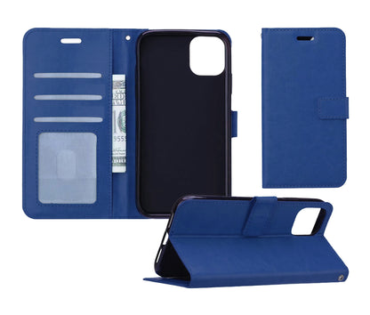 Forterra iPhone 11 Pro Max Hoesje Bookcase Cover met Kaarthouder - Donkerblauw
