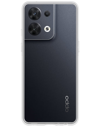 Forterra OPPO Reno 8 Pro Hoesje Siliconen Backcover Lichtgewicht - Transparant