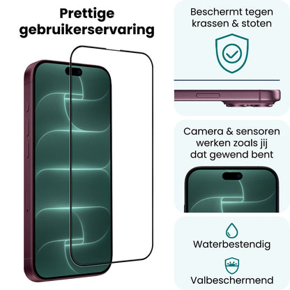 Forterra iPhone 18 Pro Max Screenprotector Gehard Glas met Installatieframe