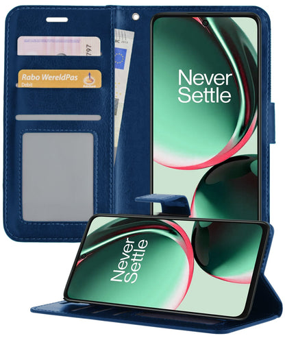 Forterra OnePlus Nord CE 3 Lite Hoesje Bookcase Cover met Kaarthouder - Donkerblauw