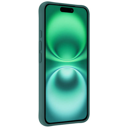 Forterra iPhone 16 Plus Hoesje Siliconen Backcover Lichtgewicht - Donkergroen