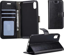 Forterra iPhone Xs Hoesje Bookcase Cover met Kaarthouder - Zwart