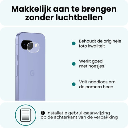 Forterra Google Pixel 9a Camera Screenprotector Gehard Glas