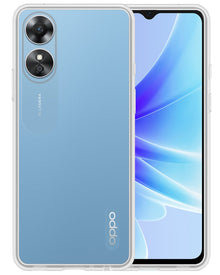 Forterra OPPO A17 Hoesje Siliconen Backcover Lichtgewicht - Transparant