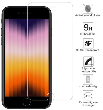 Forterra iPhone SE 2022 Screenprotector Gehard Glas - Anti-kras