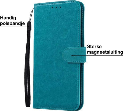 Forterra Samsung A41 Hoesje Bookcase Cover met Kaarthouder - Turquoise