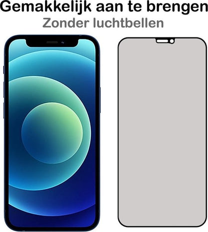Forterra iPhone 12 Pro Screenprotector Gehard Glas - Privacy