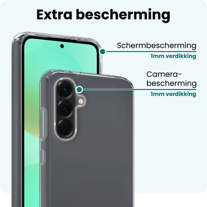 Forterra Samsung A36 Hoesje Siliconen Backcover Lichtgewicht - Transparant